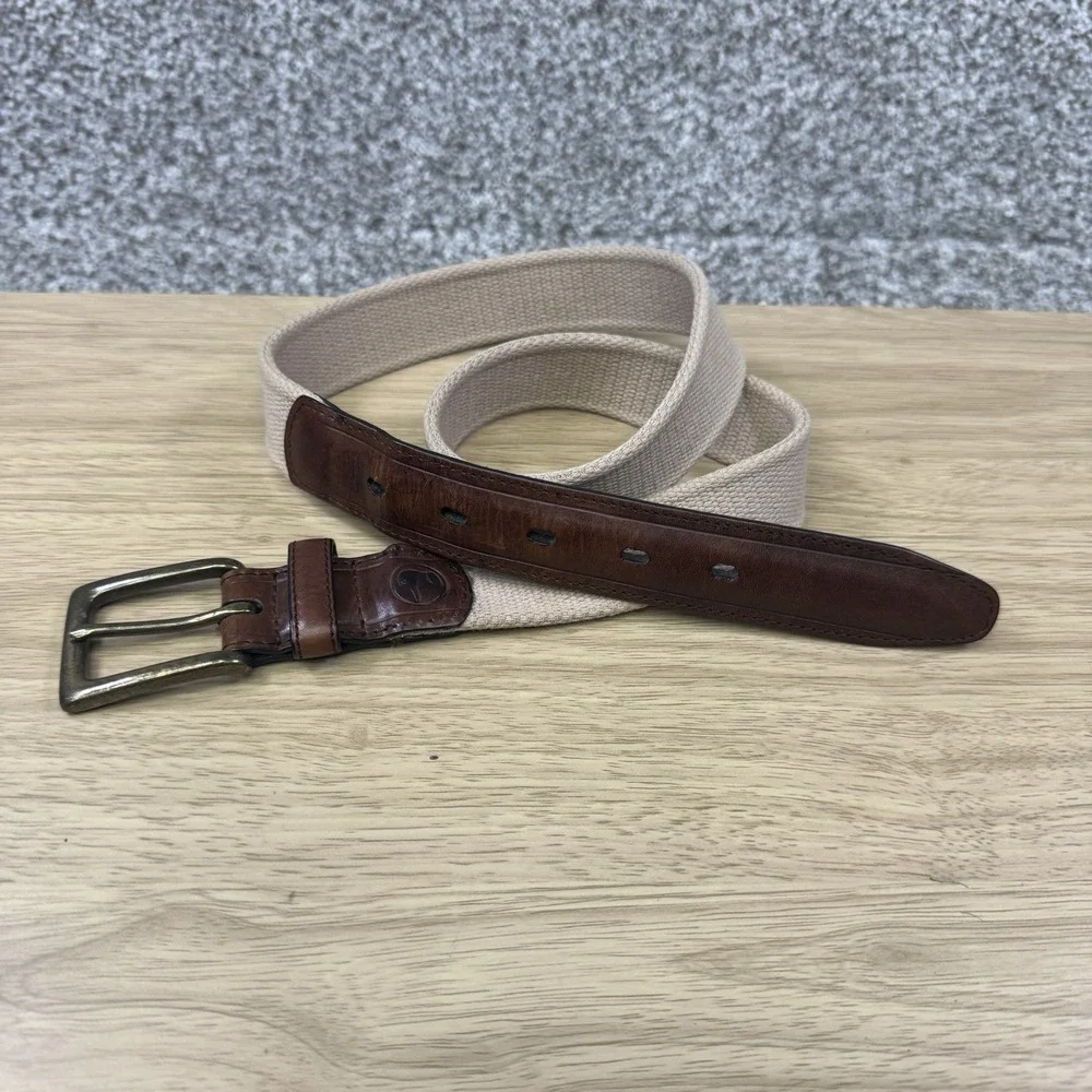 Duck Head Golf Belt Men's Size 34 / 35 Leather Canvas Hunting Outdoors Casual